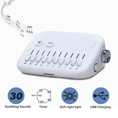 Sleep Sound Machine – USB Rechargeable White Noise Device for Babies & Adults