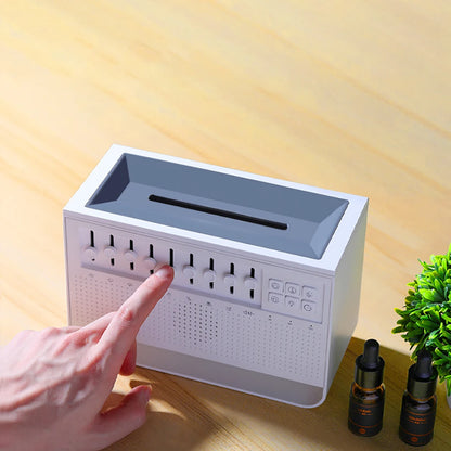New Baby White Noise Sleep Machine Simulation Flame Aromatherapy Machine Desktop Large Fog Humidifier Portable Bluetooth Speaker